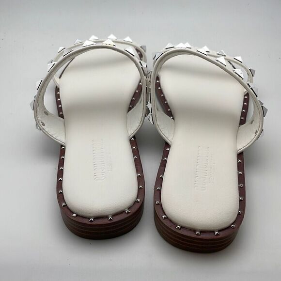 CUSHIONAIRE Women's Stud Slide Sandal SIZE 9 WHITE - Picture 4 of 8